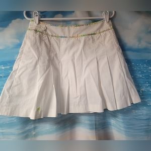 Lilly Pulitzer White Skort with Green and Pink Trim